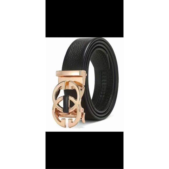 NWOT gold buckle black belt. - Picture 6 of 7